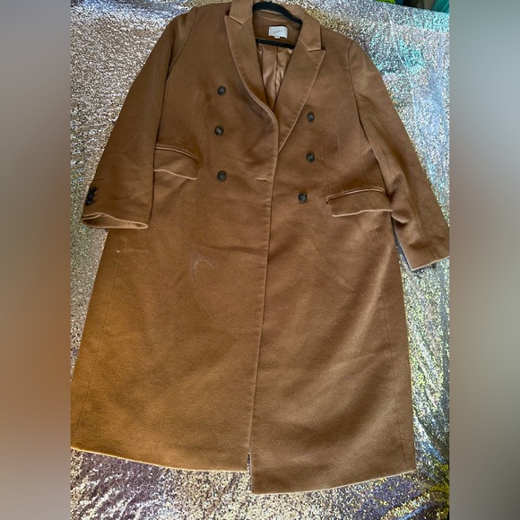 LOFT Women Double Breasted Tan Coat Jacket Size XXL - Picture 4 of 16